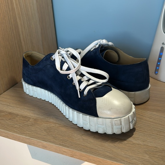 Men’s Exclusive Hermes Blue Suede Trainers EU 44 US 10.5 - Picture 5 of 6